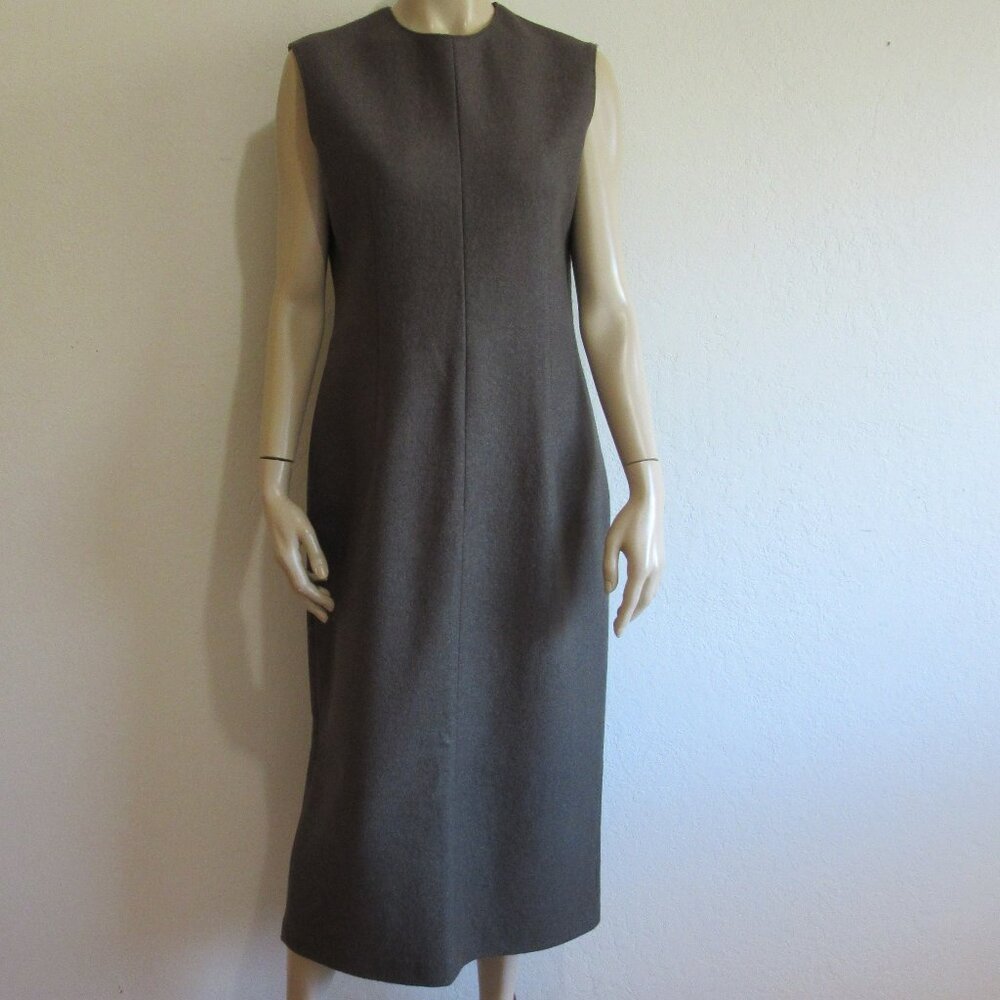 ZARA Olive L Sleeveless Midi Dress NWT